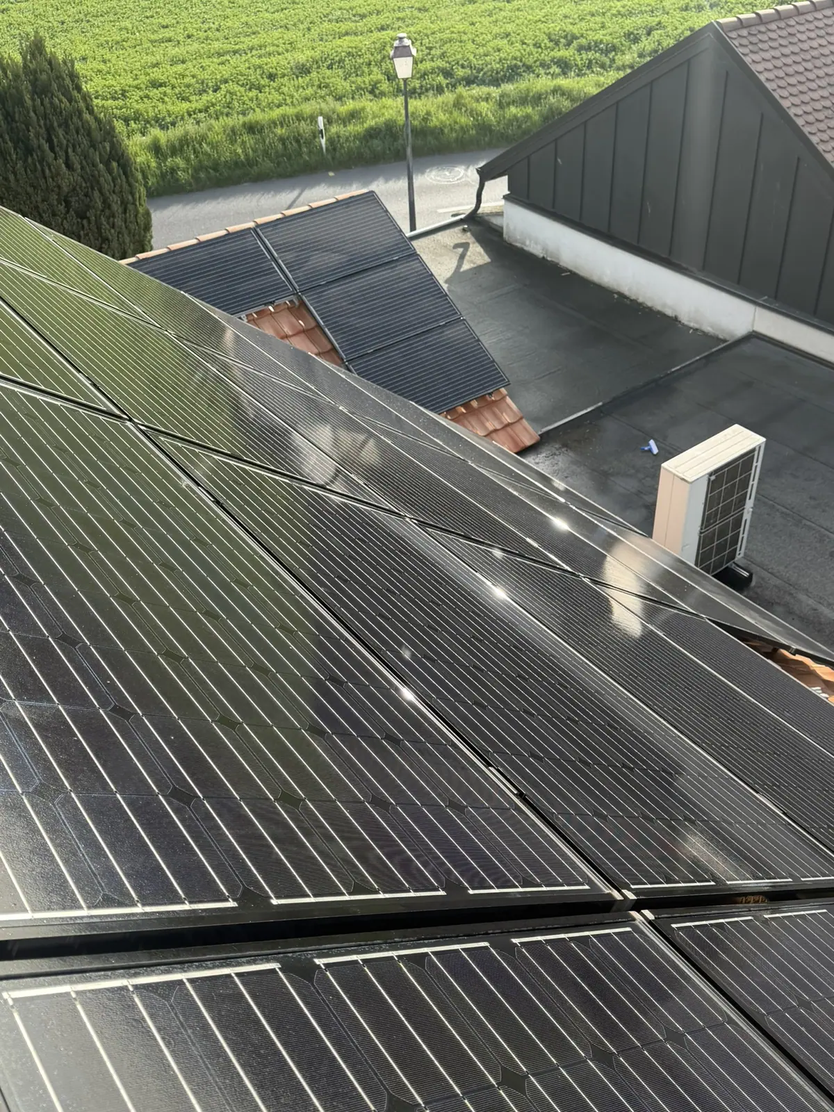 Nettoyage de panneaux solaires.
